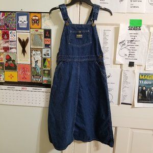 Oshkosh B'Gosh pinafore 11 denim jean overall dress skirt Vestbak VINTAGE
